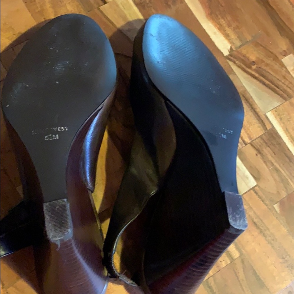 Nine west brown leather wedge size 5 1/2 - Picture 3 of 3